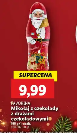 Lidl Favorina Mikołaj z czekolady z drażami czekoladowymi oferta