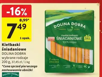 Intermarche Kiełbaski śniadaniowe Dolina dobra oferta