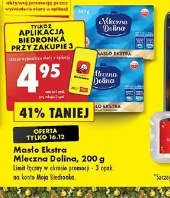 Biedronka Masło Ekstra Mleczna Dolina oferta