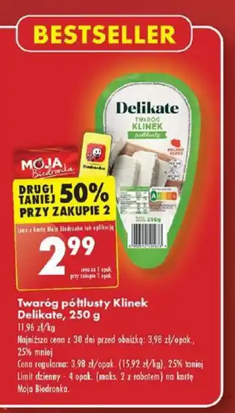 Biedronka Twaróg półtłusty Delikate oferta