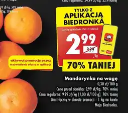 Biedronka Mandarynka na wagę oferta