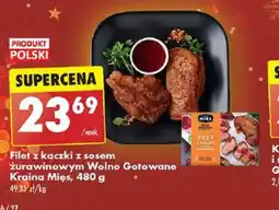 Biedronka Filet z kaczki z sosem żurawinowym oferta