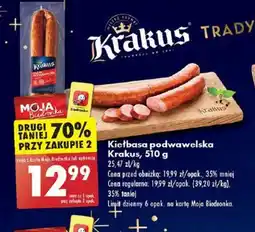 Biedronka Kiełbasa podwawelska Krakus oferta