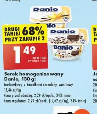 Biedronka Serek homogenizowany Danio oferta