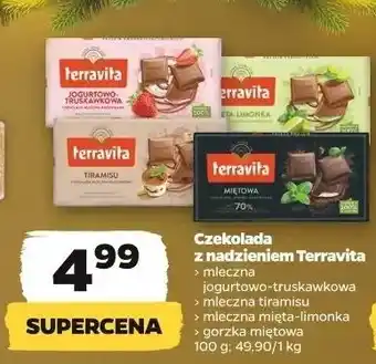 Netto Czekolada gorzka 70 % miętowa Terravita oferta