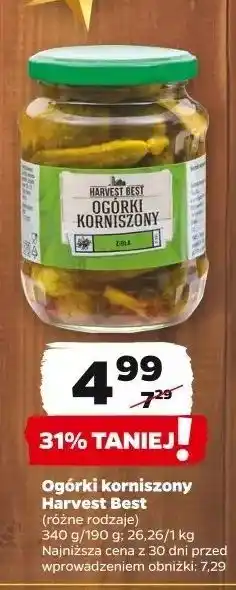 Netto Ogórki korniszony z ziołami Harvest Best oferta