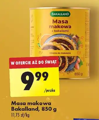 Biedronka Masa makowa z bakaliami Bakalland oferta