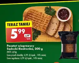 Biedronka Pasztet wieprzowy sądecki Biedronka oferta