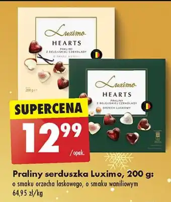 Biedronka Praliny hearts orzech laskowy Luximo oferta