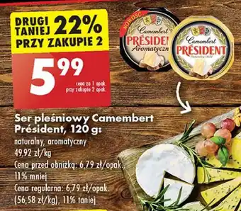 Biedronka Ser camembert naturalny President oferta