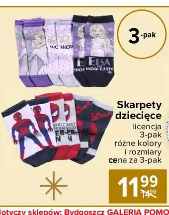 Carrefour Skarpetki dziecięce elsa 1 OPAK 3 SZT oferta