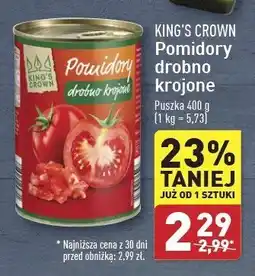 ALDI Pomidory bez skóry krojone King's crown (aldi) oferta