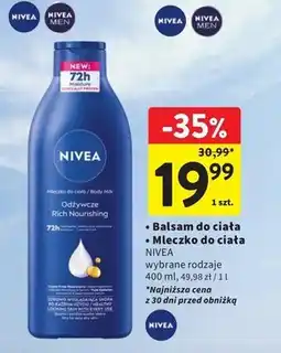 Intermarche Nivea Odżywcze mleczko DO Ciała 400 ml oferta