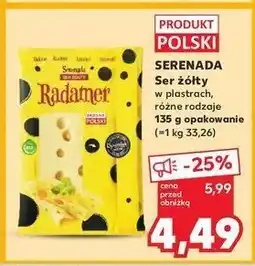 Kaufland Ser żółty Serenada oferta