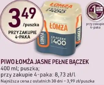 Stokrotka Optima Piwo Łomża jasne pełne bączek oferta