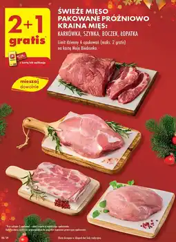 Biedronka Mięso świeże pakowane próżniowo: Karkówka, szynka, boczek, łopatka oferta
