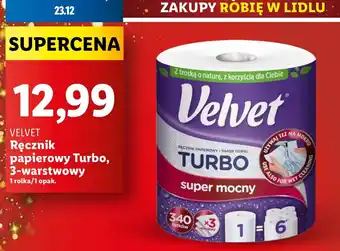 Lidl Ręcznik papierowy Velvet Turbo oferta