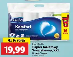 Lidl Papier toaletowy komfort Floralys oferta
