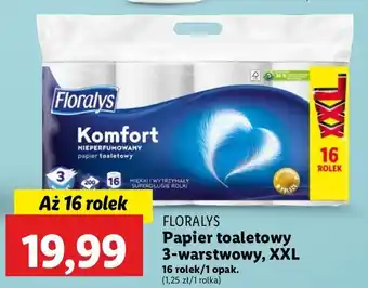 Lidl Papier toaletowy komfort Floralys oferta