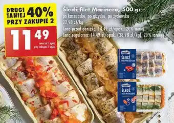 Biedronka Filety śledziowe po żydowsku Marinero oferta