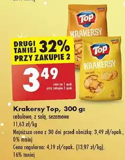 Biedronka Krakersy cebulowe Top Pub oferta