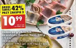 Biedronka Śledzie po wolińsku Kapitan Navi oferta