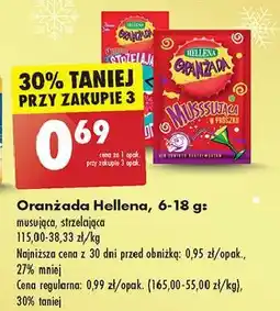 Biedronka Oranżada w proszku strzelająca niebieska Hellena oferta
