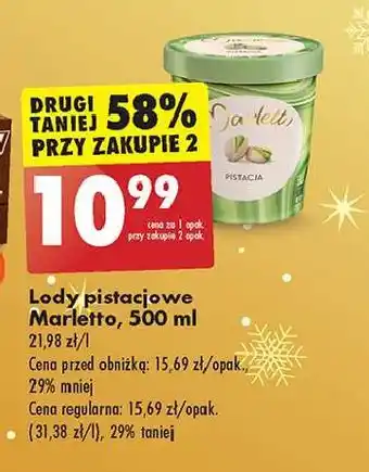 Biedronka Lody pistacja Marletto oferta