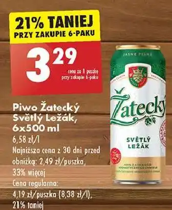 Biedronka Piwo Zatecky Svetly Lezak oferta