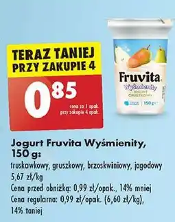 Biedronka Jogurt jagoda Fruvita Wyśmienity oferta