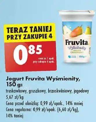 Biedronka Jogurt jagoda Fruvita Wyśmienity oferta