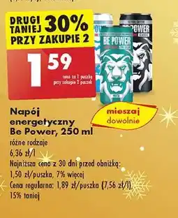 Biedronka Napój energetyczny sugar free Be Power oferta
