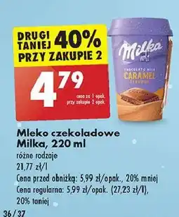 Biedronka Napój chocolate caramel Milka oferta
