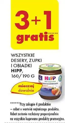 Biedronka Kaszka mleczna z biszkoptami i jabłkami Hipp Przysmak Na Dobranoc oferta