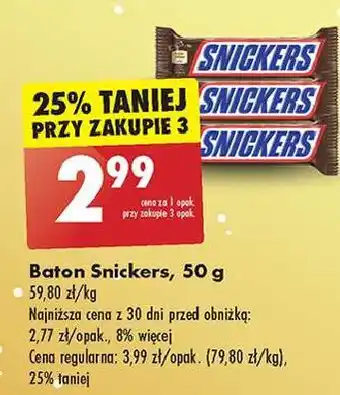 Biedronka Baton Snickers oferta