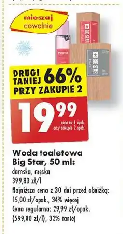 Biedronka Woda toaletowa Big Star Independent oferta