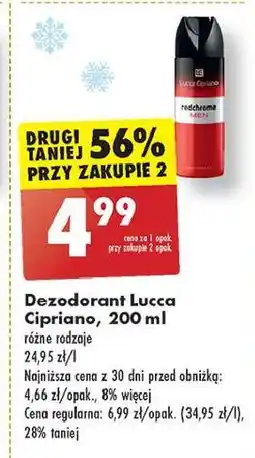 Biedronka Dezodorant Lucca Cipriano Red Chrome oferta