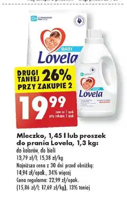 Biedronka Proszek do prania bieli Lovela Baby oferta