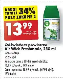 Biedronka Wkład świeżość letniego poranka Air Wick Freshmatic Life Scents oferta