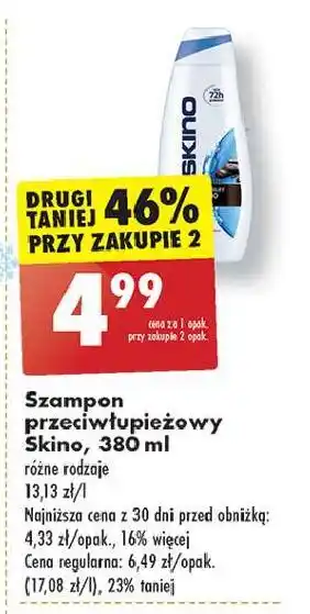 Biedronka Szampon przeciwłupieżowy z kawą Skino oferta