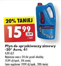 Biedronka Płyn do spryskiwaczy zimowy Aura Nano oferta