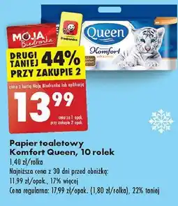 Biedronka Papier toaletowy komfort Queen oferta