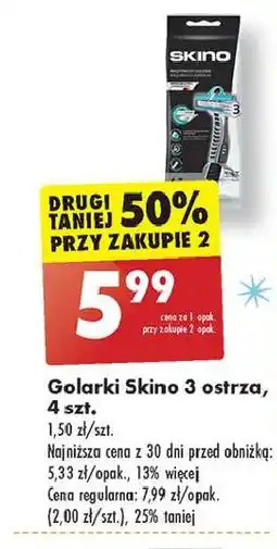 Biedronka Maszynka do golenia Skino 3 oferta