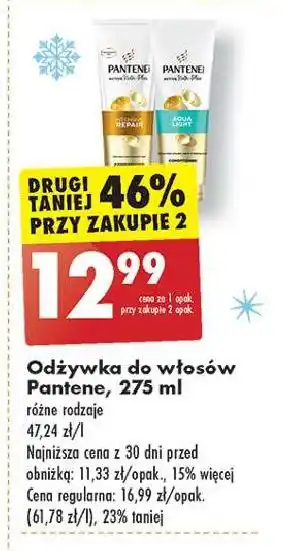 Biedronka Balsam do włosów Pantene Pro-V Aqua Light oferta