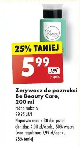 Biedronka Zmywacz do paznokci protect Be Beauty oferta