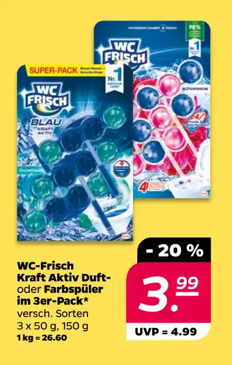 Netto WC-Frisch Kraft Aktiv Duftoder Farbspüler im 3er-Pack oferta