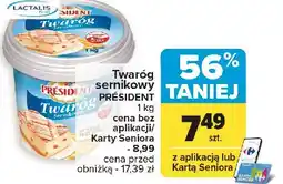 Carrefour Twaróg sernikowy President oferta