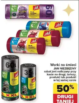 Carrefour Worki na śmieci z taśmą 35 l Jan Niezbędny oferta