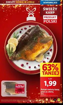 Lidl Karp płat ze skórą oferta