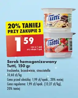 Biedronka Serek homogenizowany Tutti oferta